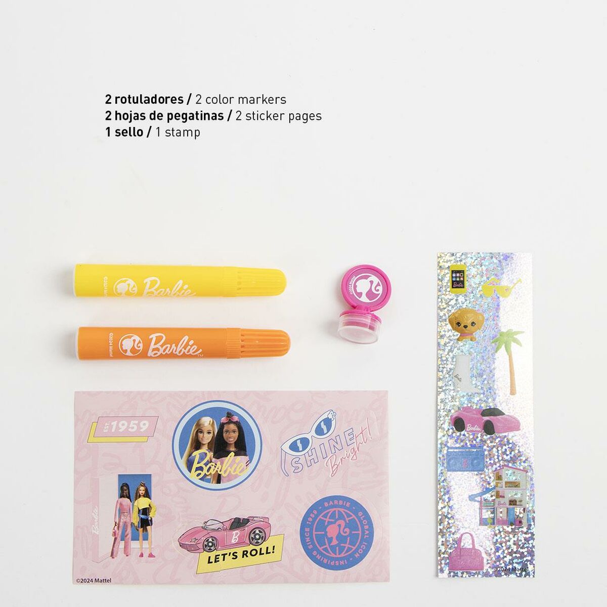 Brevpapper Set Barbie Rosa - 7