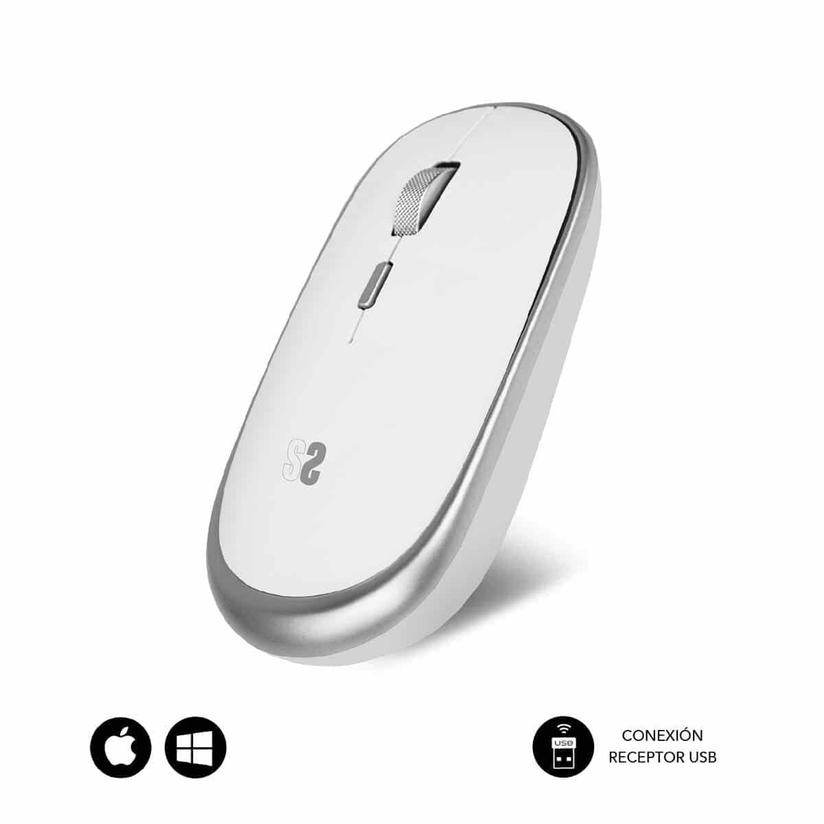 Optisk Mini-mus Subblim SUBMO-RFM0001 Silvrig - 2