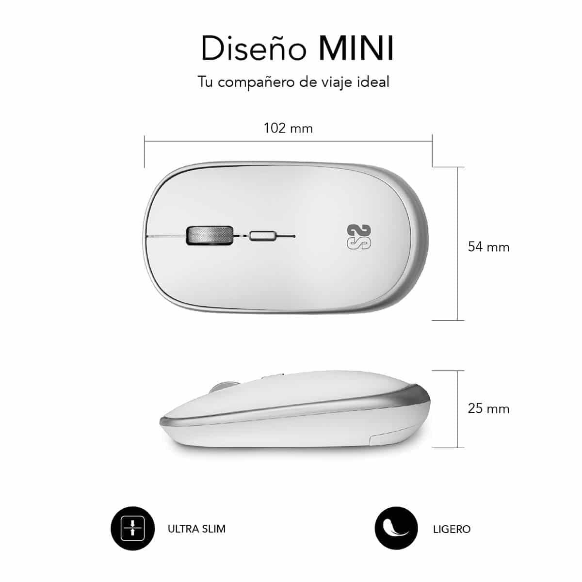 Optisk Mini-mus Subblim SUBMO-RFM0001 Silvrig - 4