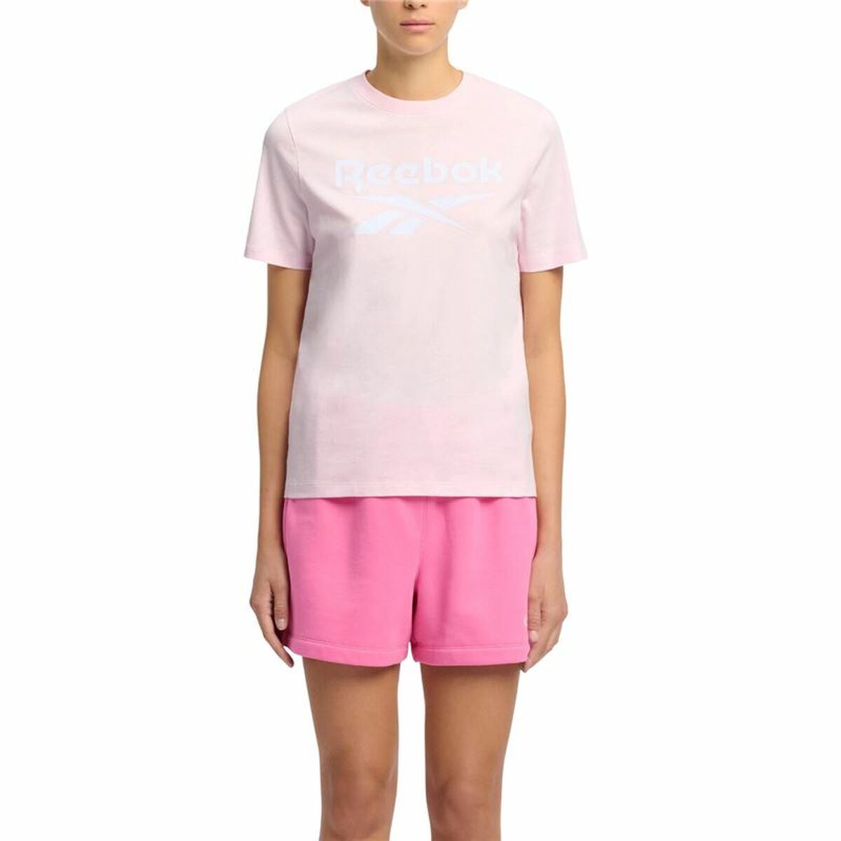 T-shirt med kortärm Dam Reebok Identity Big Rosa