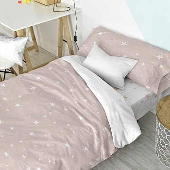 Täckslagsset HappyFriday Basic Kids Rosa Säng 80/90 2 Delar