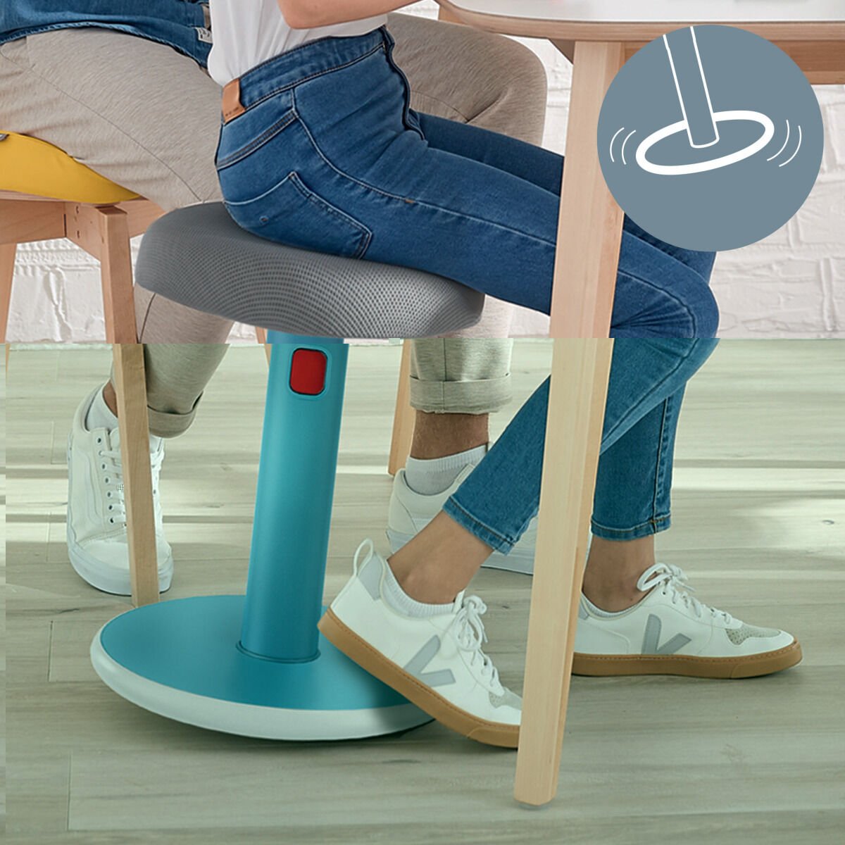 Ergonomisk Pall Leitz Ergo Cosy Active Blå Plast - 5