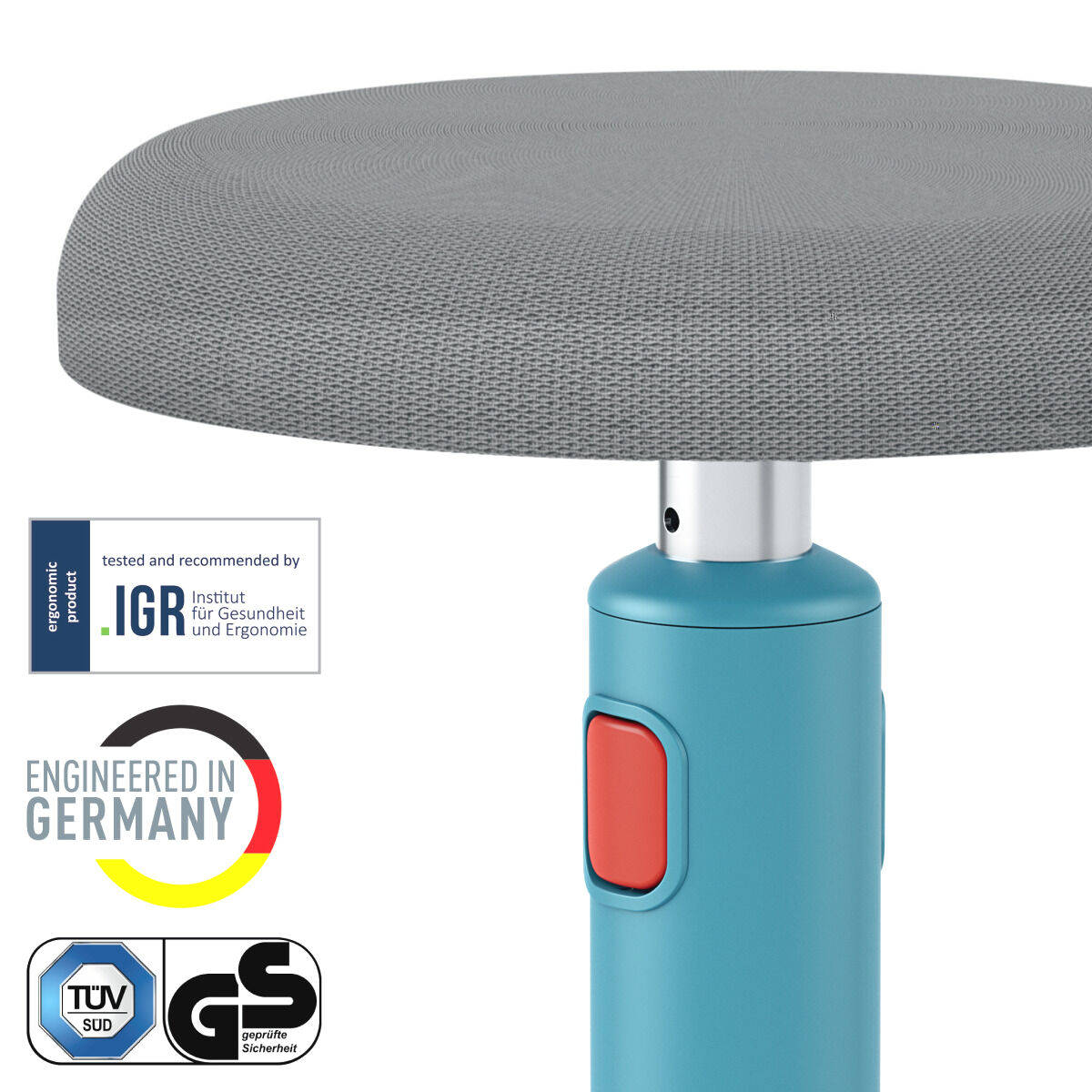 Ergonomisk Pall Leitz Ergo Cosy Active Blå Plast - 4