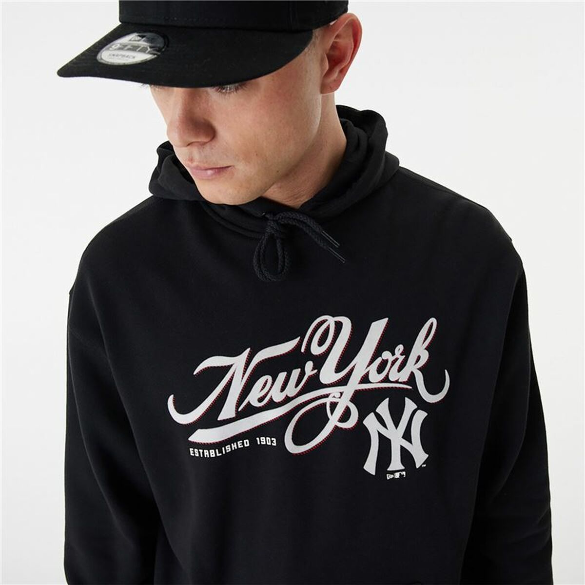 Tröja med huva Barn New Era MLB Retro Graphic New York Yankees Svart - 3