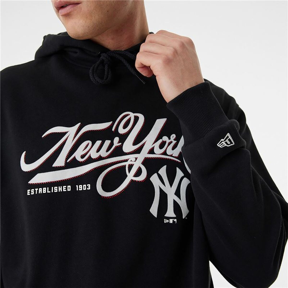 Tröja med huva Barn New Era MLB Retro Graphic New York Yankees Svart - 5