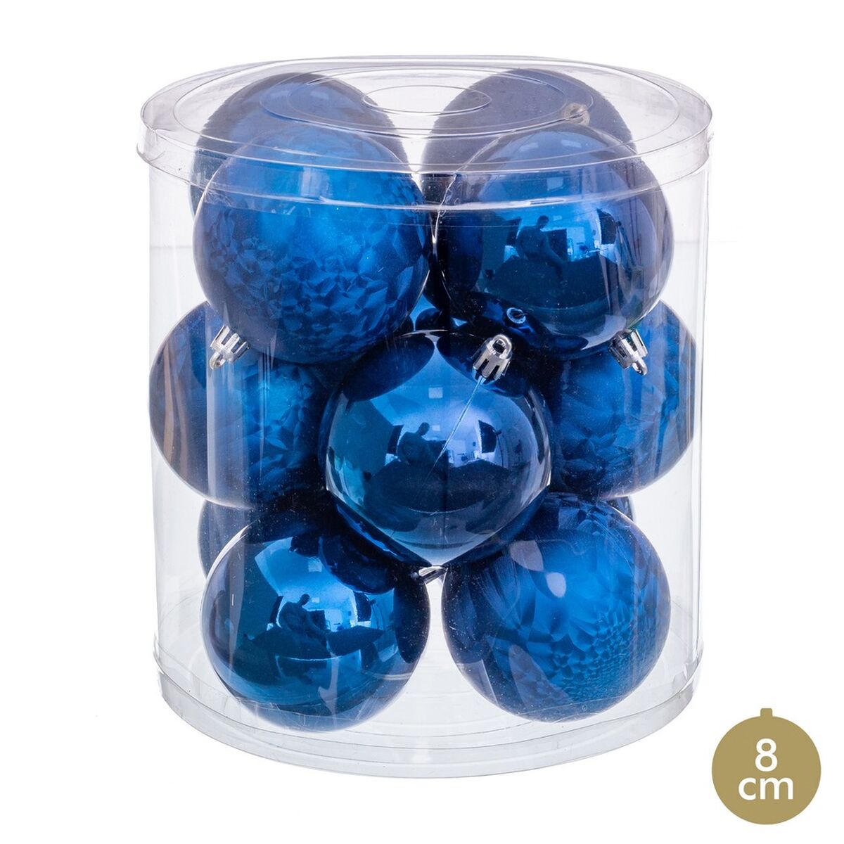 Julgranskulor Blå Plast Ø 8 cm 19,5 X 19,5 X 22 CM (12 antal) - 2