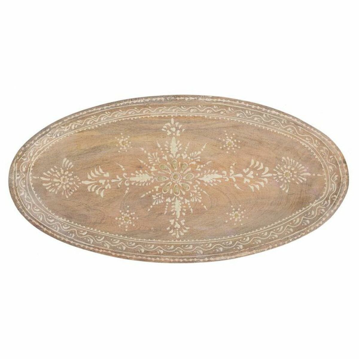 Bordsdekoration Alexandra House Living Vit Naturell Mangoträ 19 x 3 x 38 cm - 7