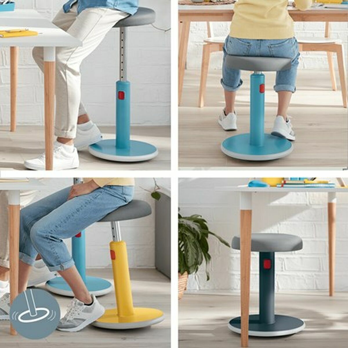 Ergonomisk Pall Leitz Ergo Cosy Active Gul Plast - 4