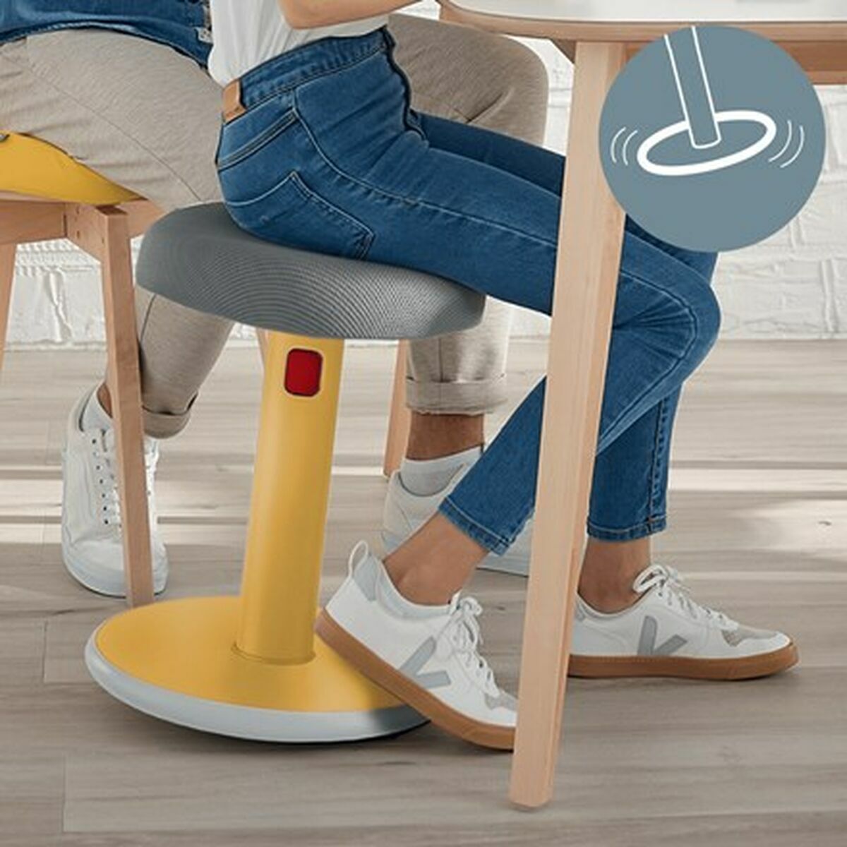 Ergonomisk Pall Leitz Ergo Cosy Active Gul Plast - 6