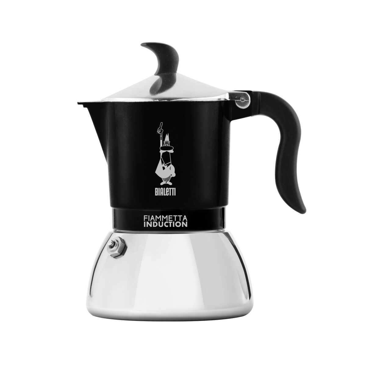 Italiensk Kaffepanna Bialetti FIAMMETTA INDUCT Svart Aluminium 4 Csészék