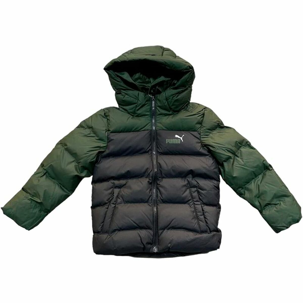 Sportjacka, Barn Puma Colourblock Poly Svart/Grön - 2