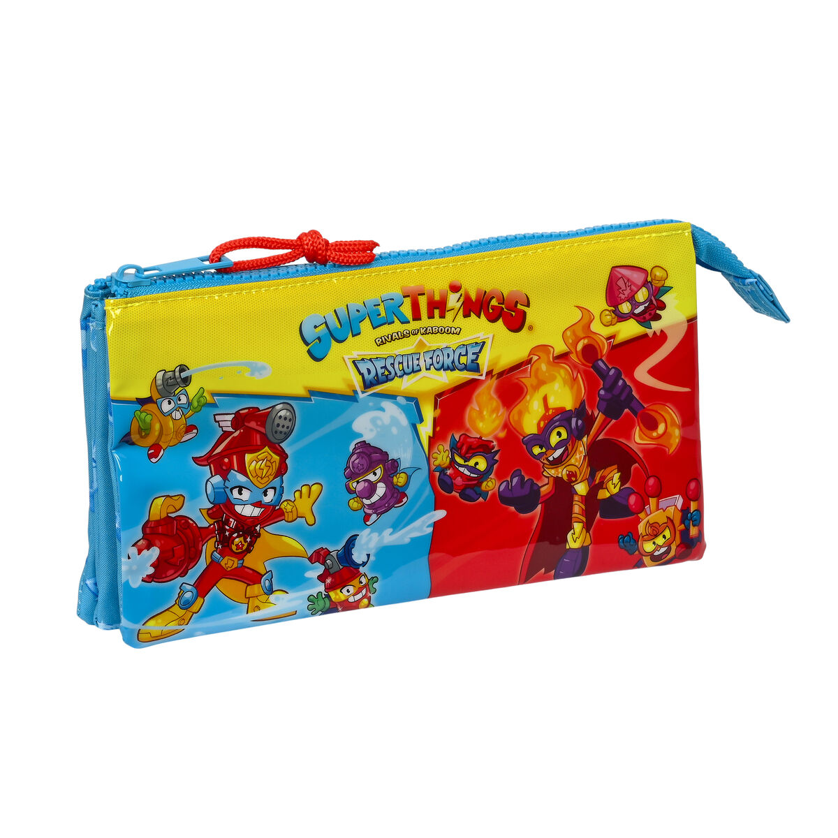 Tredubbel Carry-all SuperThings Rescue force Blå 22 x 12 x 3 cm - 4