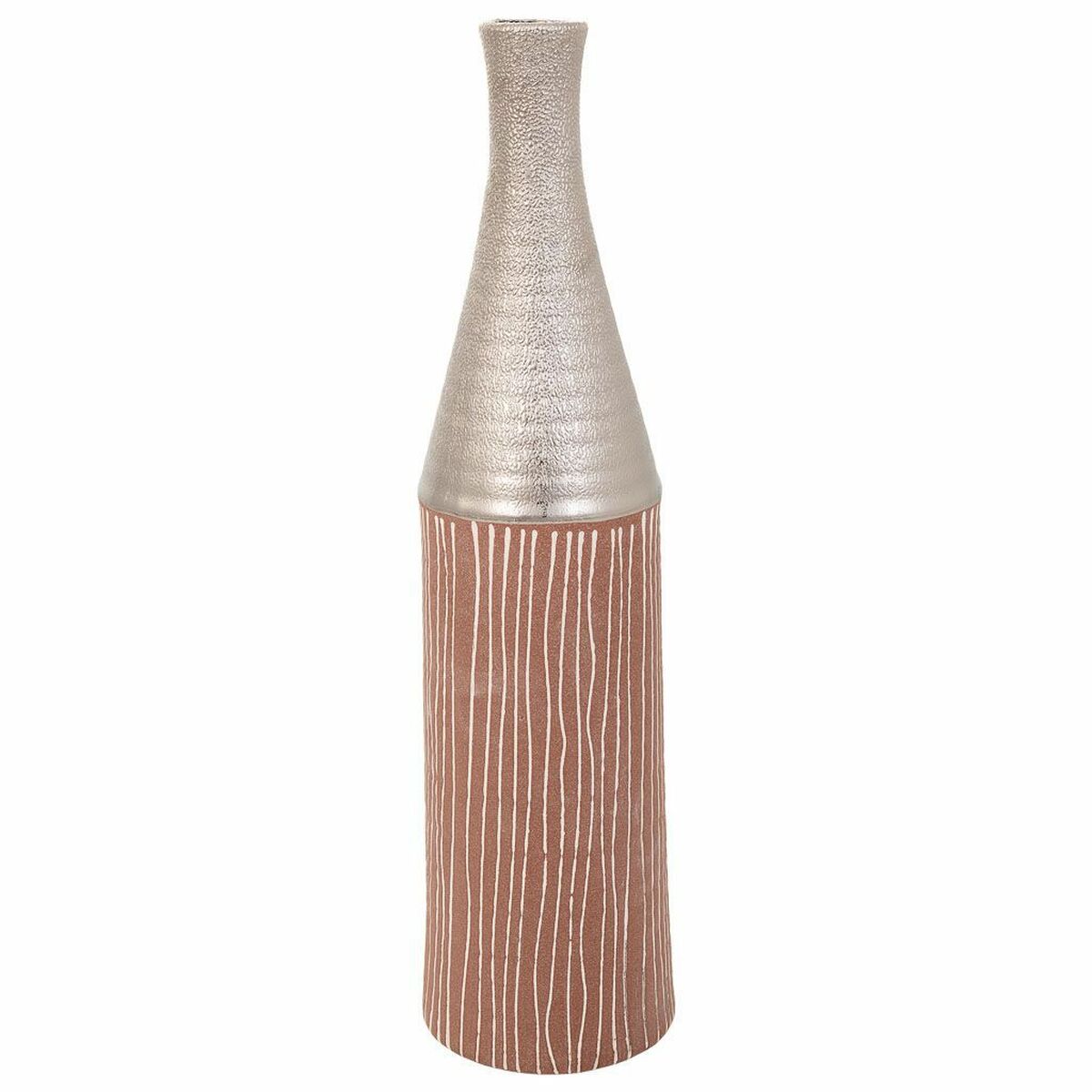 Vas Alexandra House Living Silver Keramik 13 x 53 x 13 cm