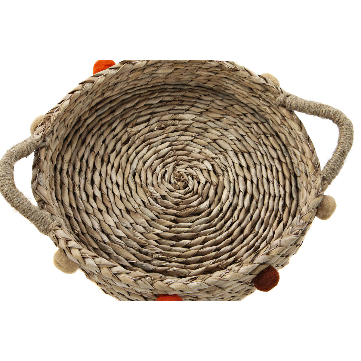 Korg - set DKD Home Decor 49 x 40 x 9,5 cm Tofs Sjögräs Boho (2 antal) - 4
