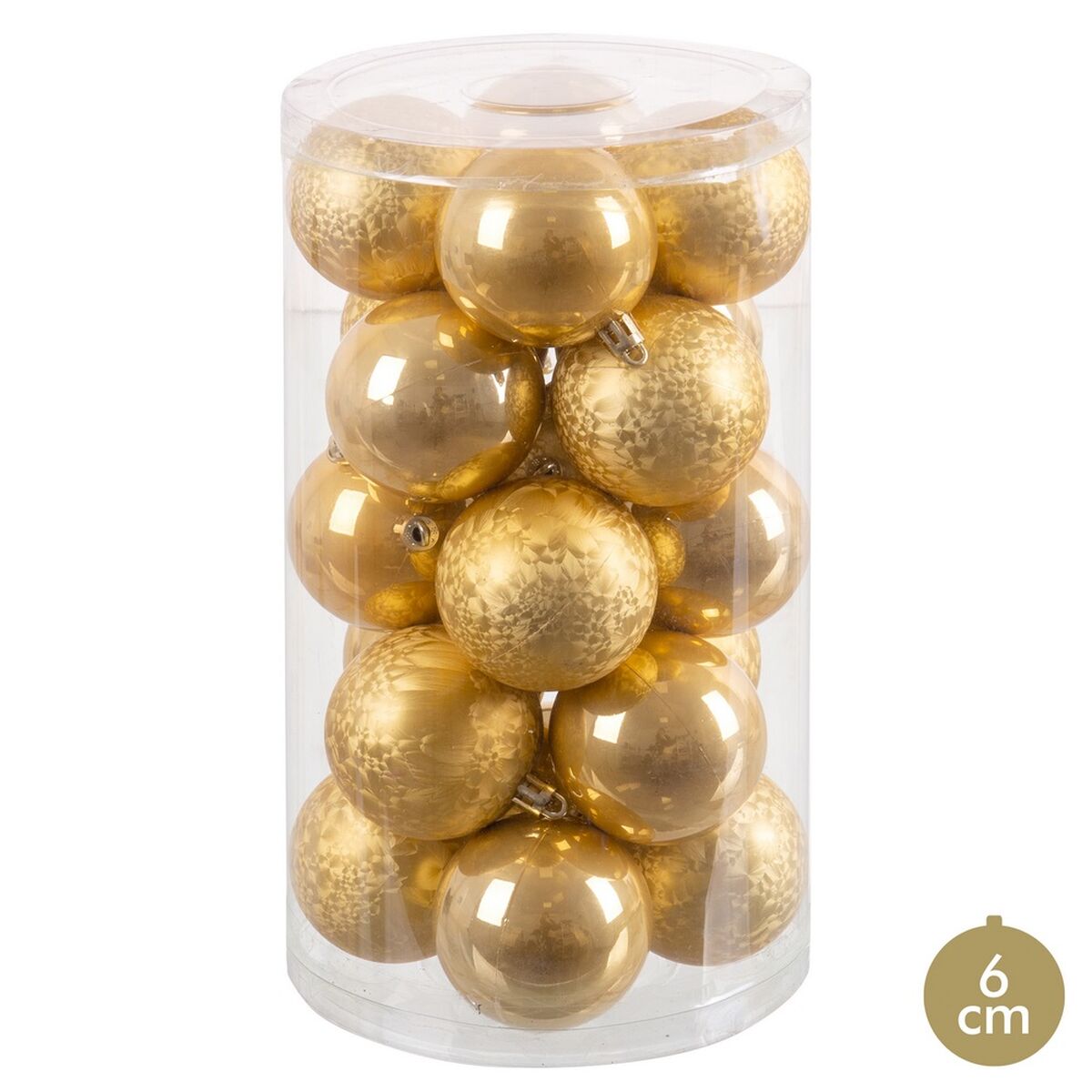 Julgranskulor Guld Gyllene Plast Ø 6 cm 14,5 x 14,5 x 26 cm (20 antal) - 2