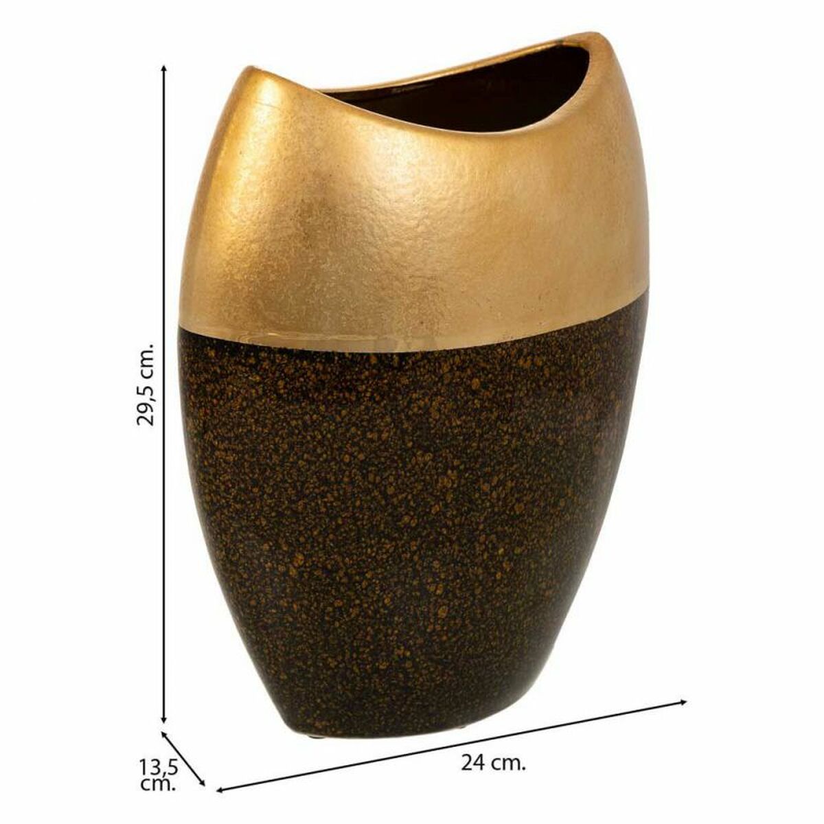 Vas Alexandra House Living Guld Keramik 13 x 29 x 24 cm - 4