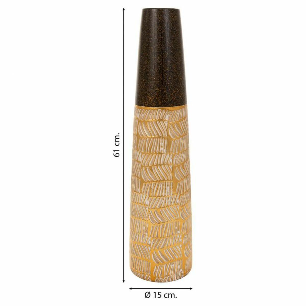Vas Alexandra House Living Guld Keramik 15 x 61 x 15 cm - 5