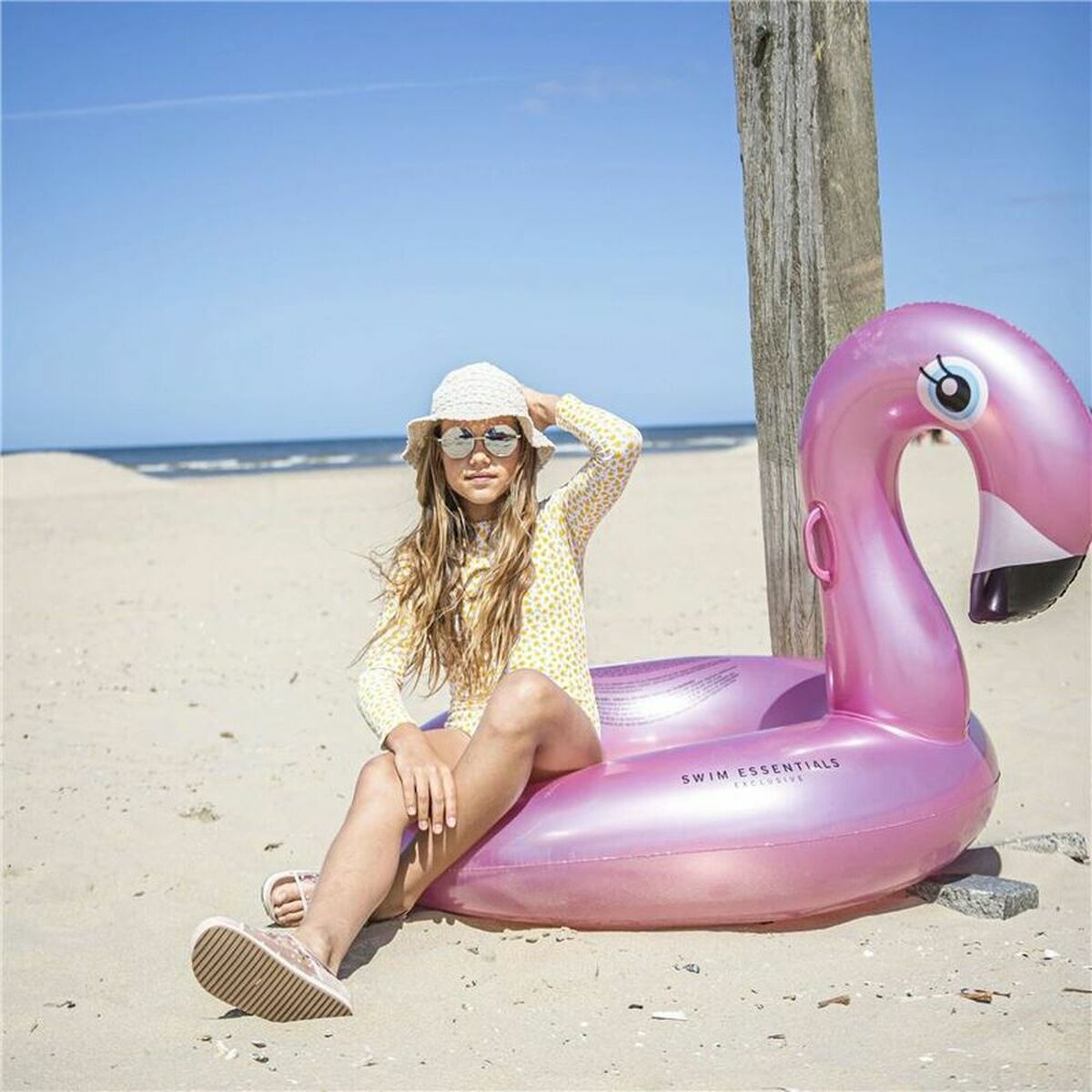 Uppblåsbar poolflotta Swim Essentials Flamingo - 7