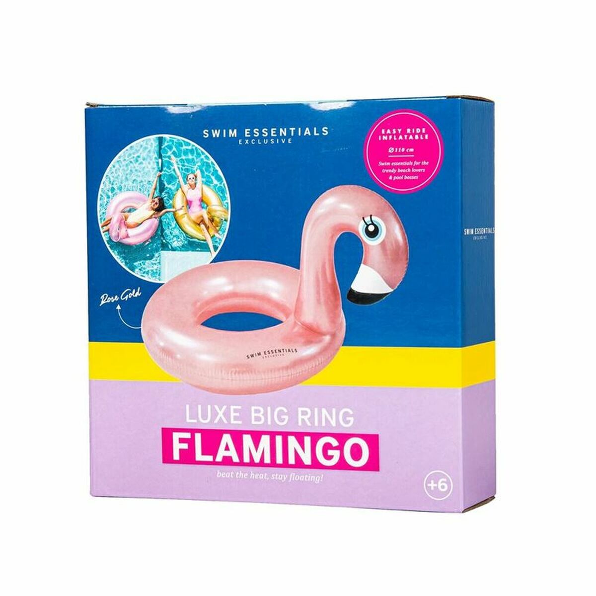 Uppblåsbar poolflotta Swim Essentials Flamingo - 2