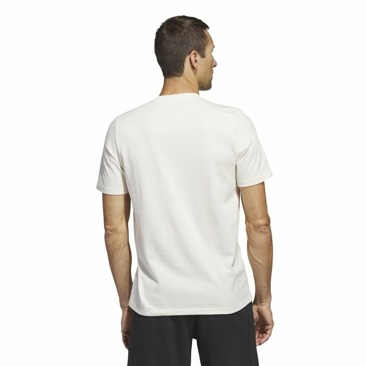 T-shirt med kortärm Herr Adidas Lounge Vit - 4