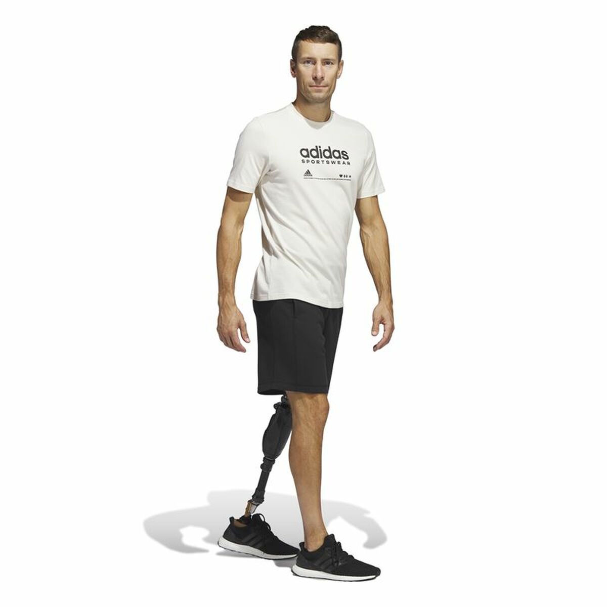 T-shirt med kortärm Herr Adidas Lounge Vit - 5