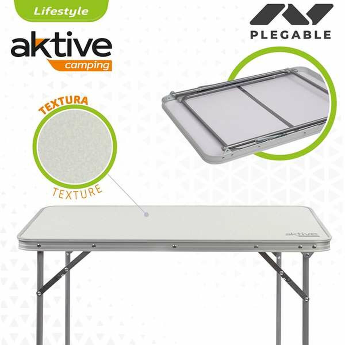 Fällbord Aktive Vit Stål Trä MDF 80 x 60 x 70 cm - 5