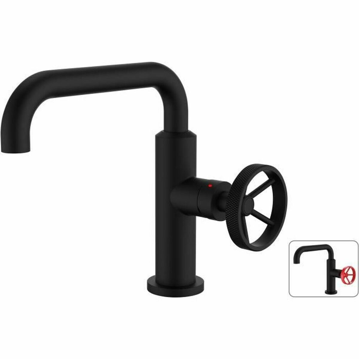 Blandare Rousseau Metall industriell Svart matt