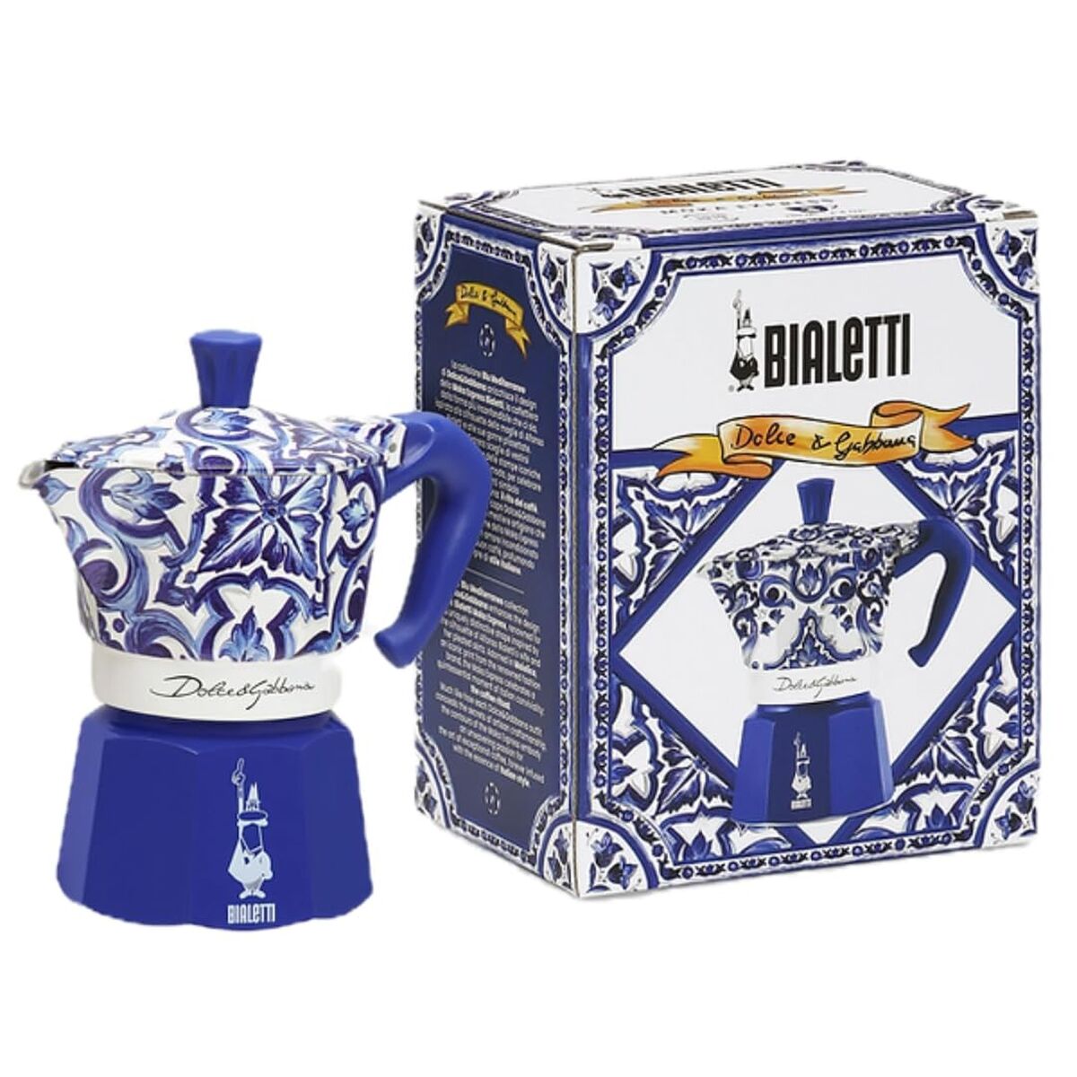 Italiensk Kaffepanna Bialetti D&G BLU MEDI 4T 150 ml Blå Rostfritt stål 4 Csészék - 3