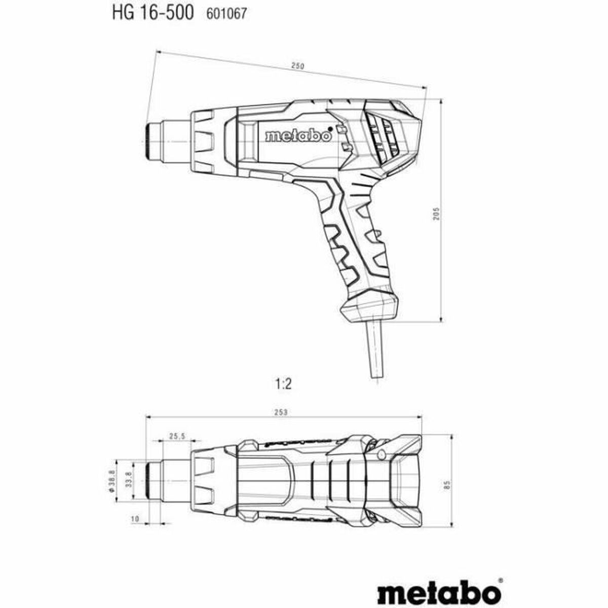 Varmluftspistol Metabo HG 16-500 1600 W - 3