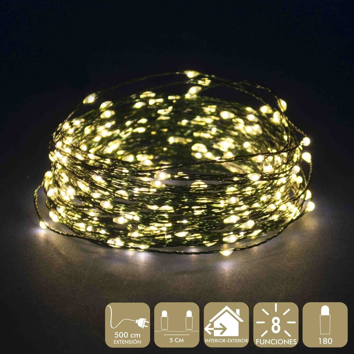 LED-krans Varmvit 5 m 9 m 15 X 8 X 9 CM - 2