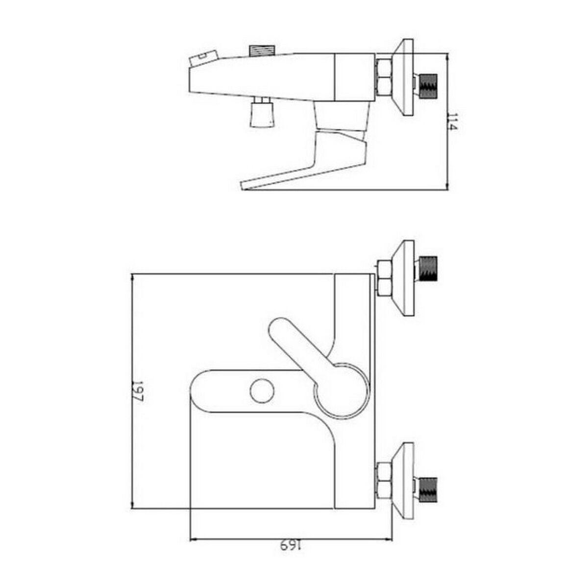 Blandare Rousseau Rousseau Metall Mässing 15 cm - 2
