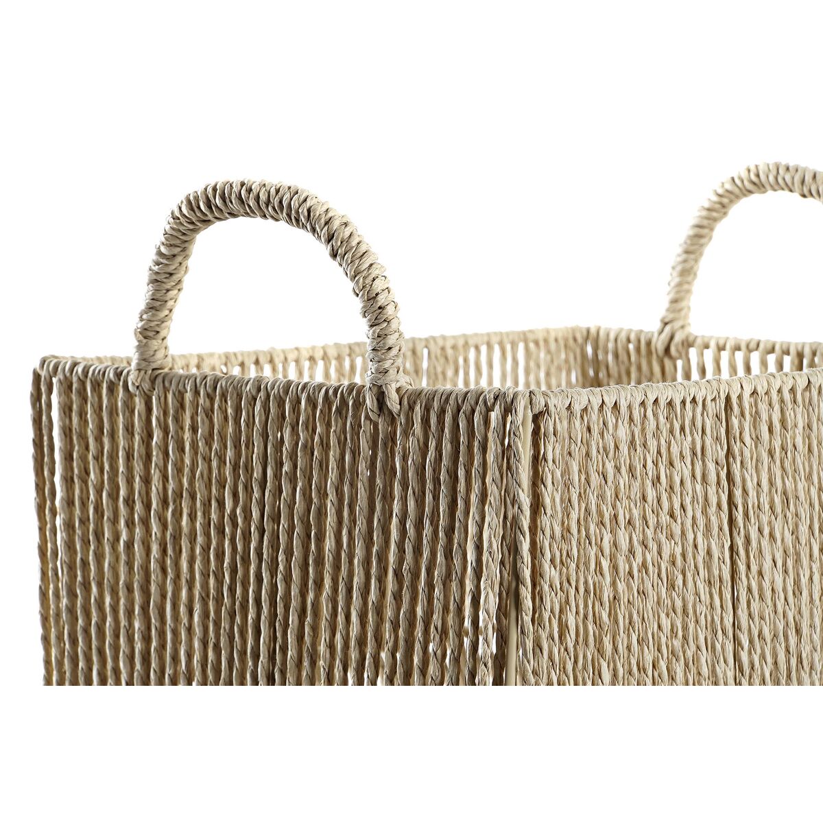 Korg - set DKD Home Decor Metall Naturliga fibrer (40 x 30 x 25 cm) - 9