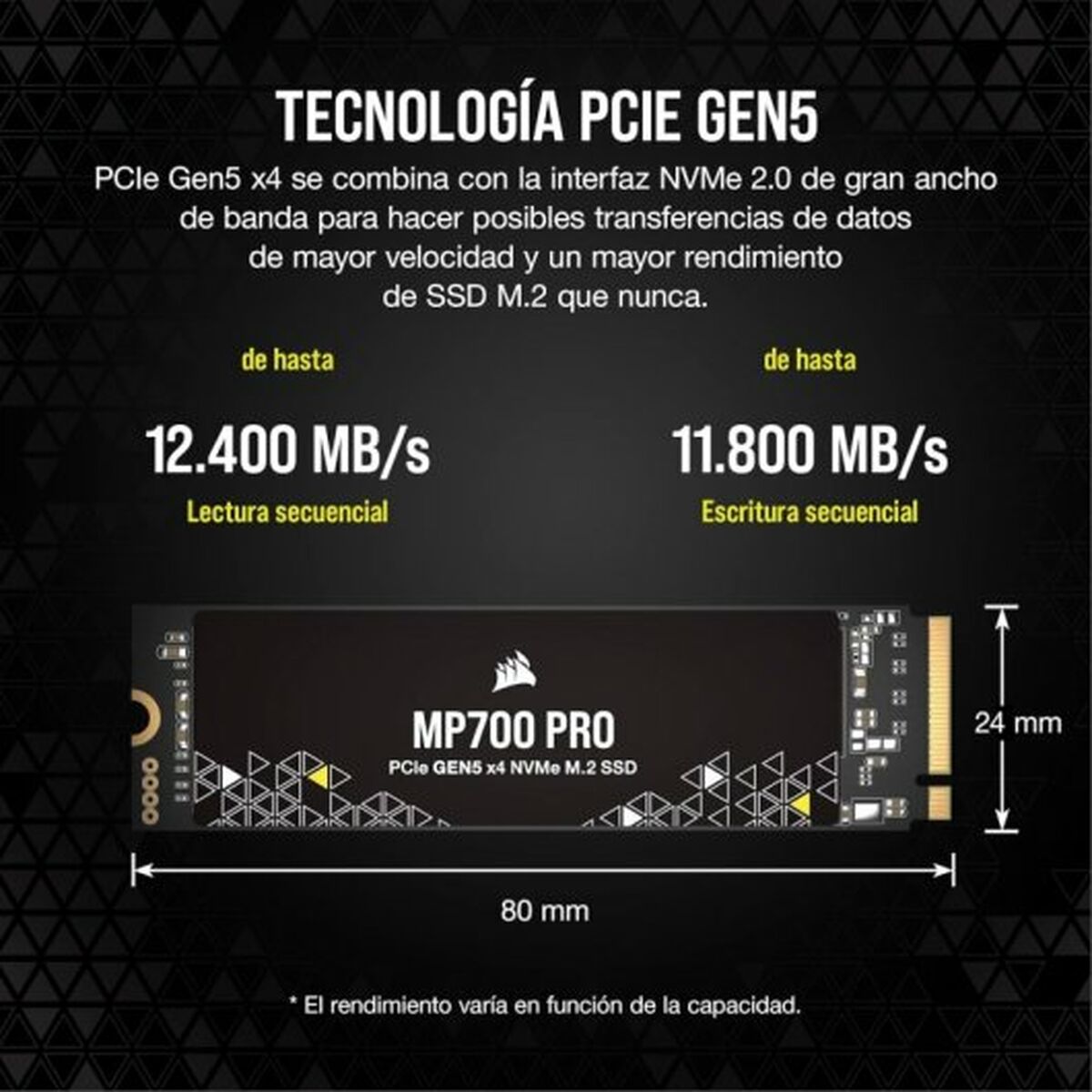 Hårddisk Corsair CSSD-F1000GBMP700PNH 1 TB - 7