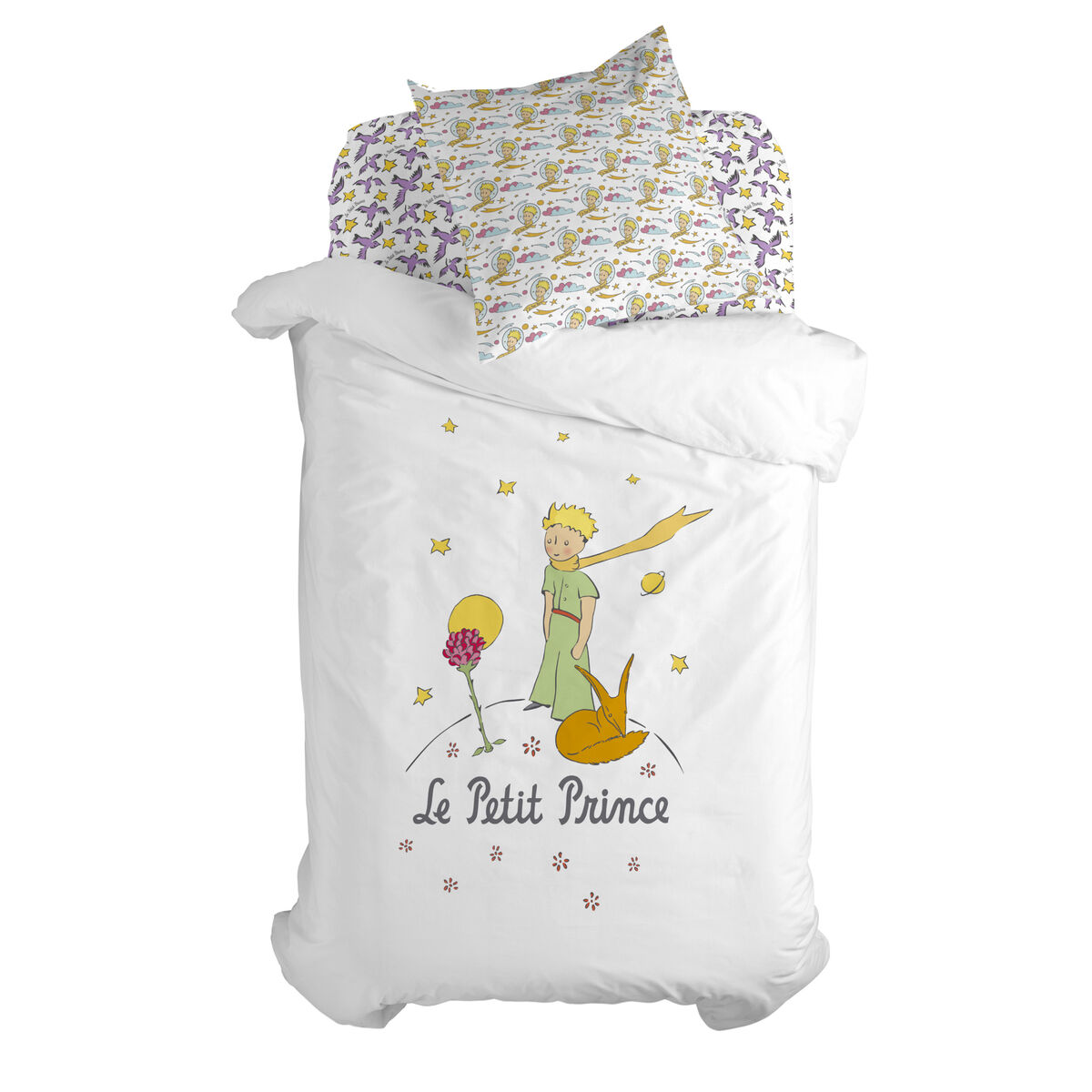 Täckslagsset HappyFriday Le Petit Prince Ses Amis Multicolour Säng 80 2 Delar - 7