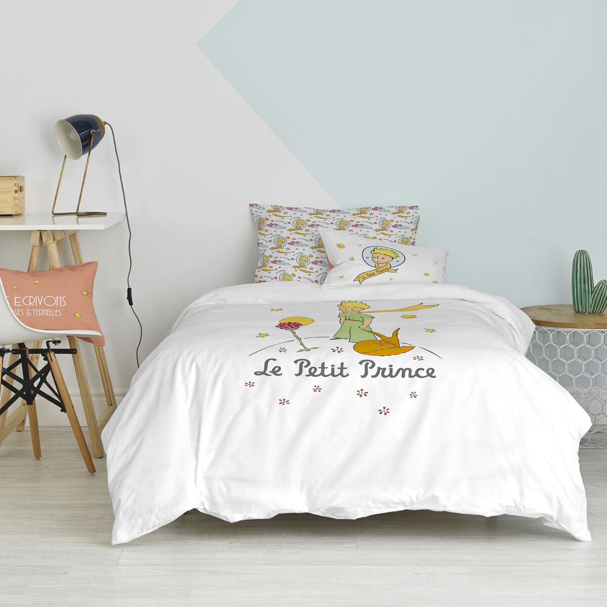 Täckslagsset HappyFriday Le Petit Prince Ses Amis Multicolour Säng 80 2 Delar - 4