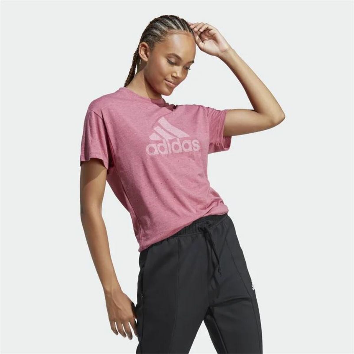 T-shirt med kortärm Dam Adidas Winrs 3.0 Ljusrosa - 4