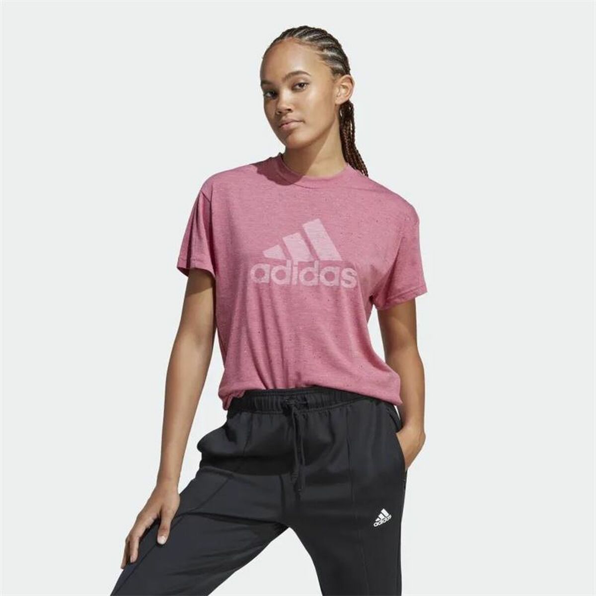 T-shirt med kortärm Dam Adidas Winrs 3.0 Ljusrosa - 2