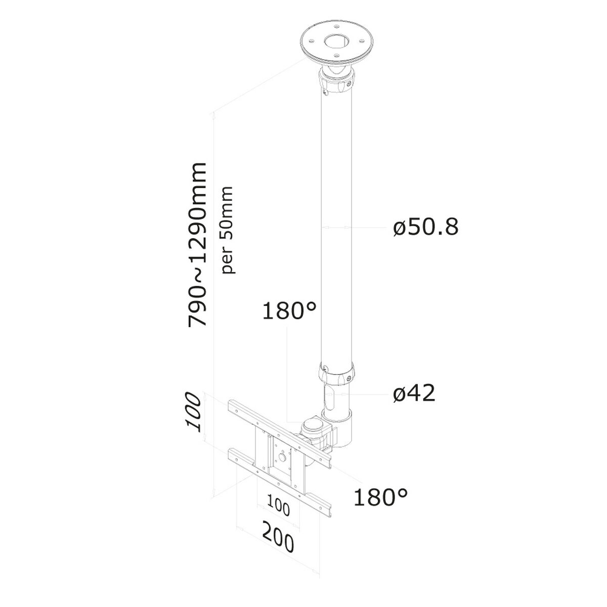 TV-fäste Neomounts FPMA-C100SILVER 10" 30" 12 kg - 2