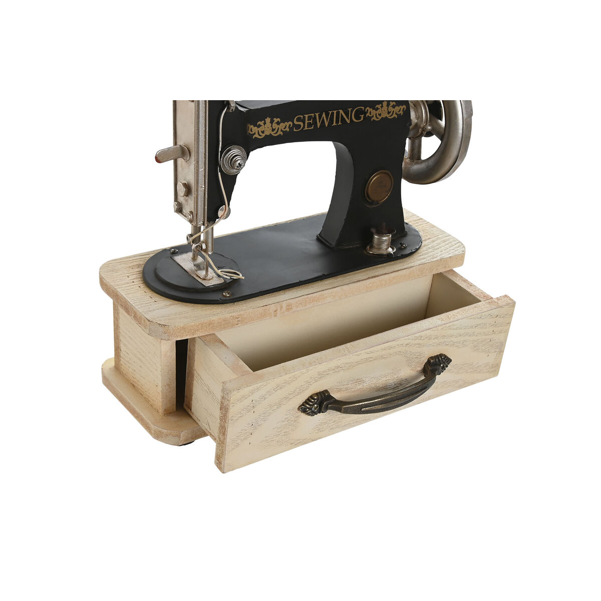 Prydnadsfigur Home ESPRIT Svart Bordeaux Naturell Vintage 23 x 12 x 23,5 cm (2 antal) - 3