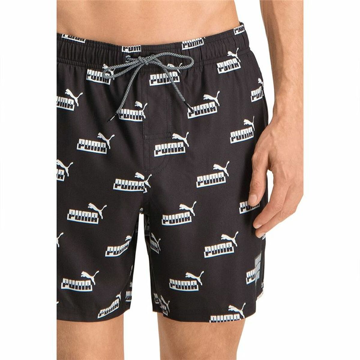Baddräkt Herr Puma Logo Aop N1 Svart - 2