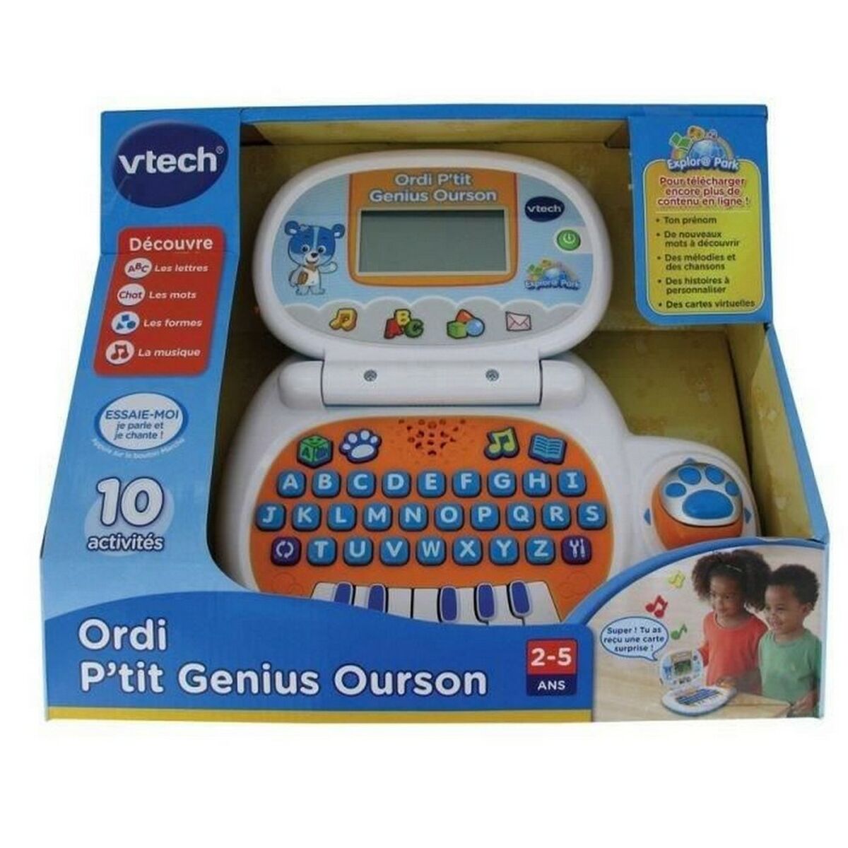 Bärbar dator Vtech Genius Blue Bear 26 x 5,5 x 19,7 cm Utbildningsspel FR - 6