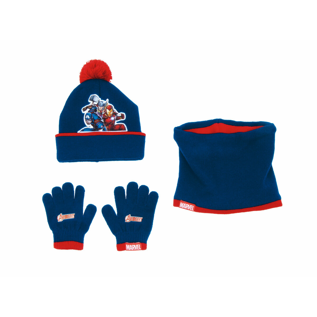 Hat, Gloves and Neck Warmer The Avengers Infinity Röd - 2