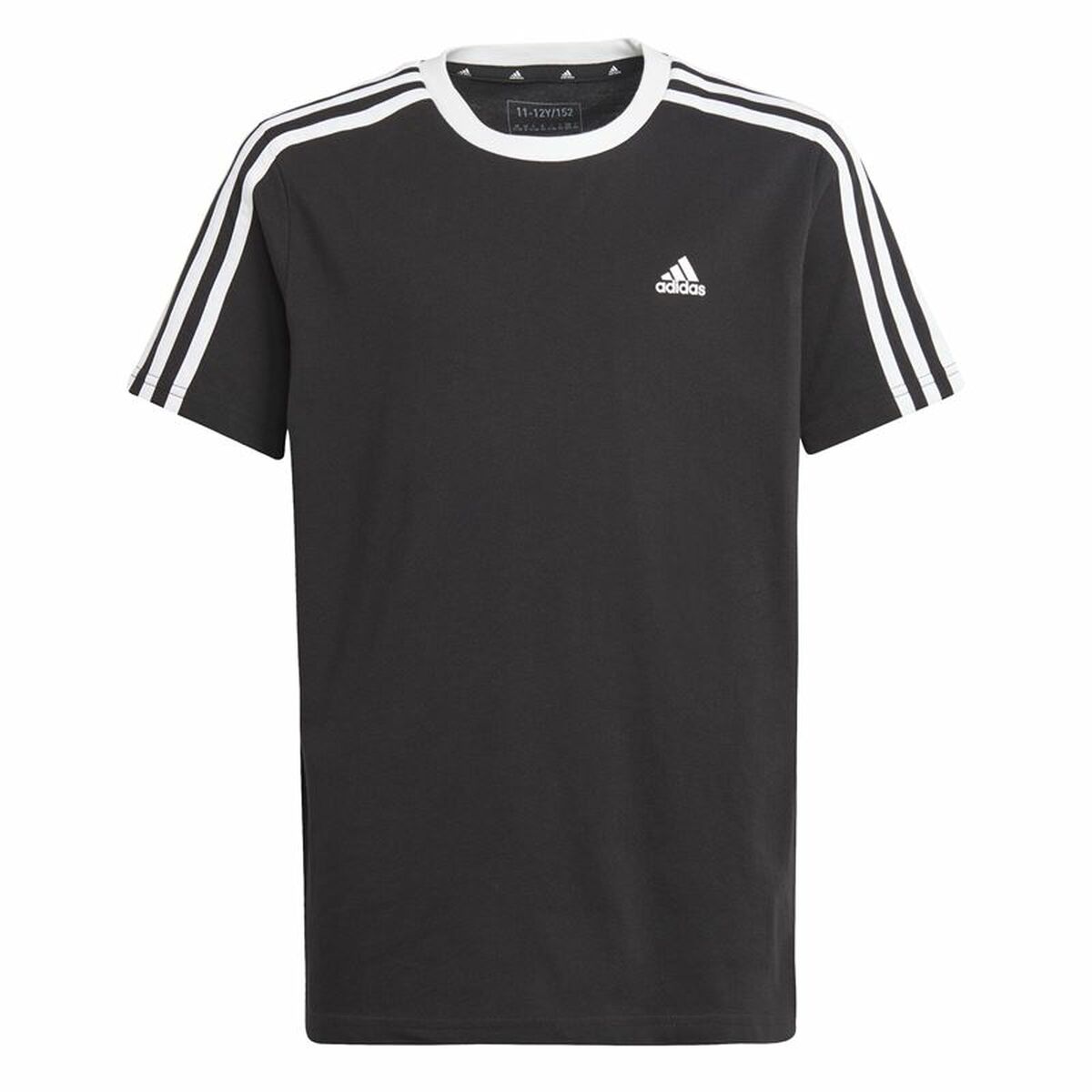 Barn T-shirt med kortärm Adidas Essentials Blå Svart