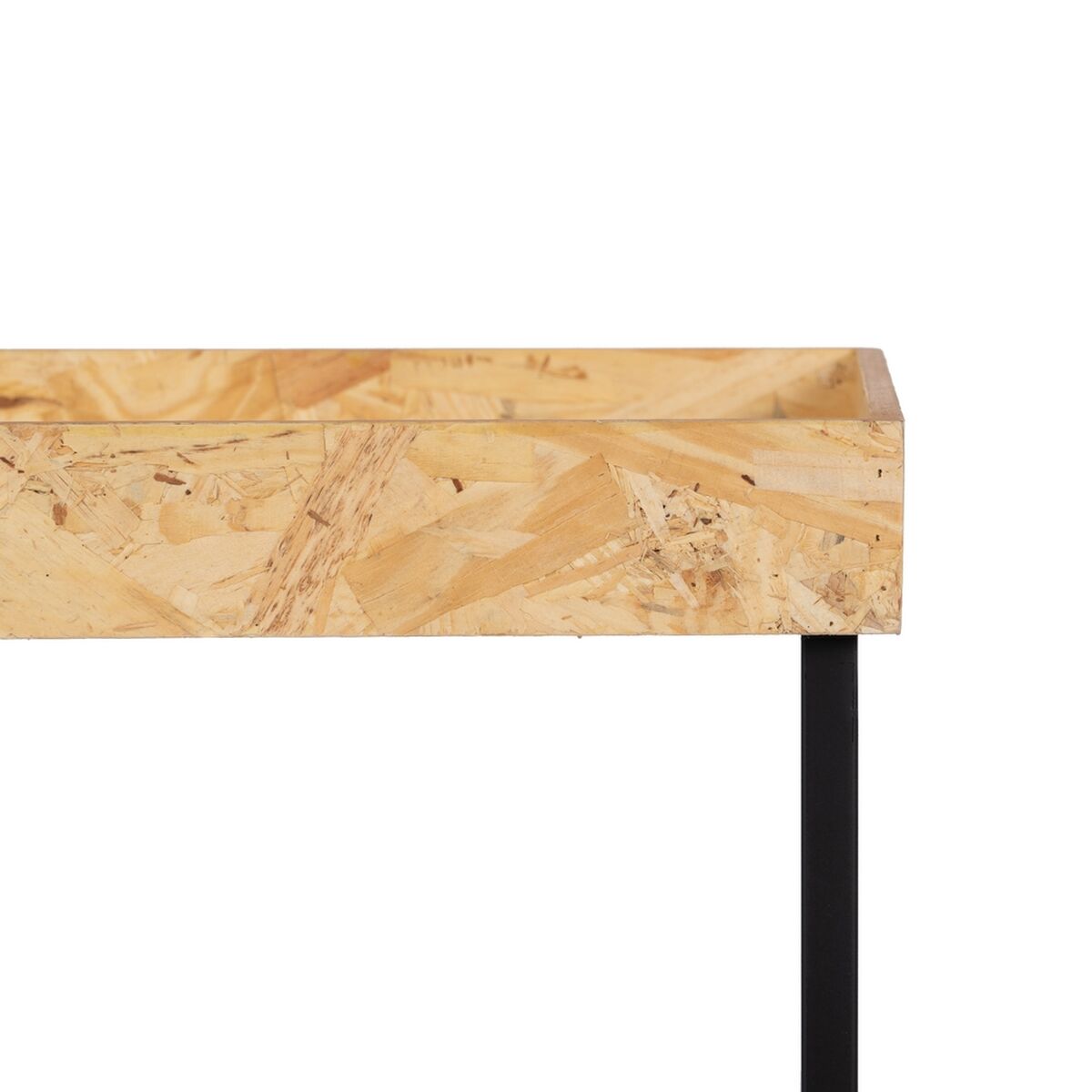 3-bordsset Svart Naturell Järn Trä MDF 57,5 x 37,5 x 67,5 cm (3 antal) - 6
