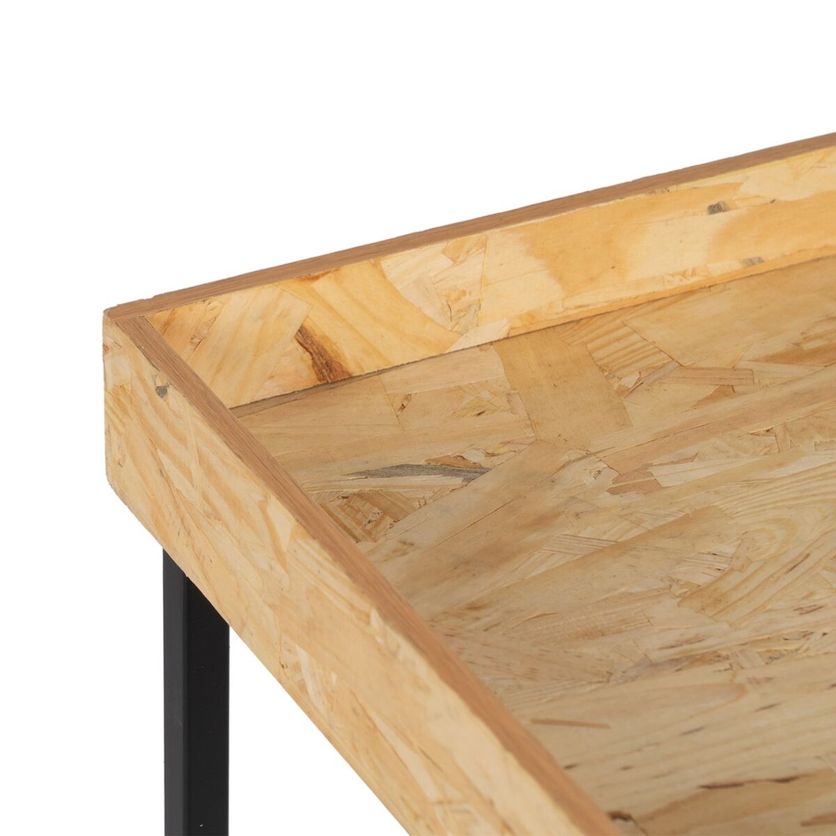 3-bordsset Svart Naturell Järn Trä MDF 57,5 x 37,5 x 67,5 cm (3 antal) - 7