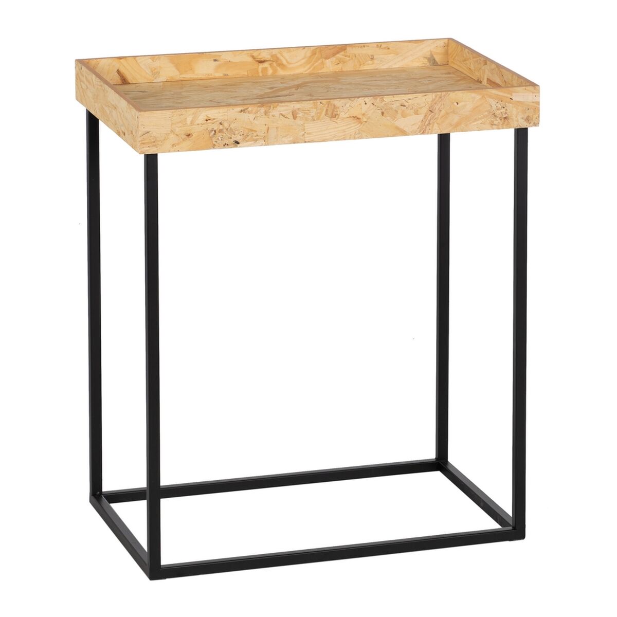 3-bordsset Svart Naturell Järn Trä MDF 57,5 x 37,5 x 67,5 cm (3 antal) - 2