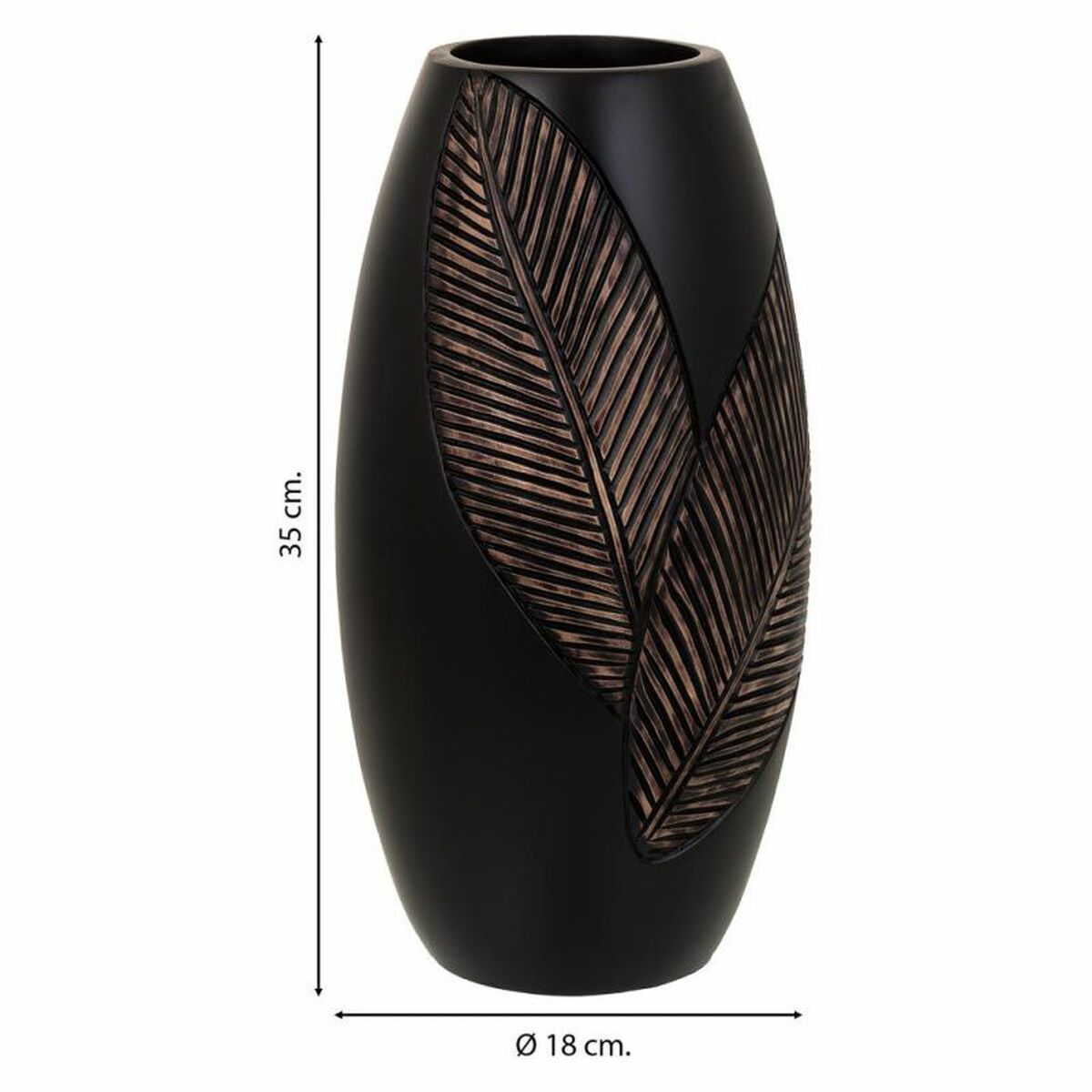 Vas Alexandra House Living Brun Polyresin 18 x 35 x 18 cm - 3