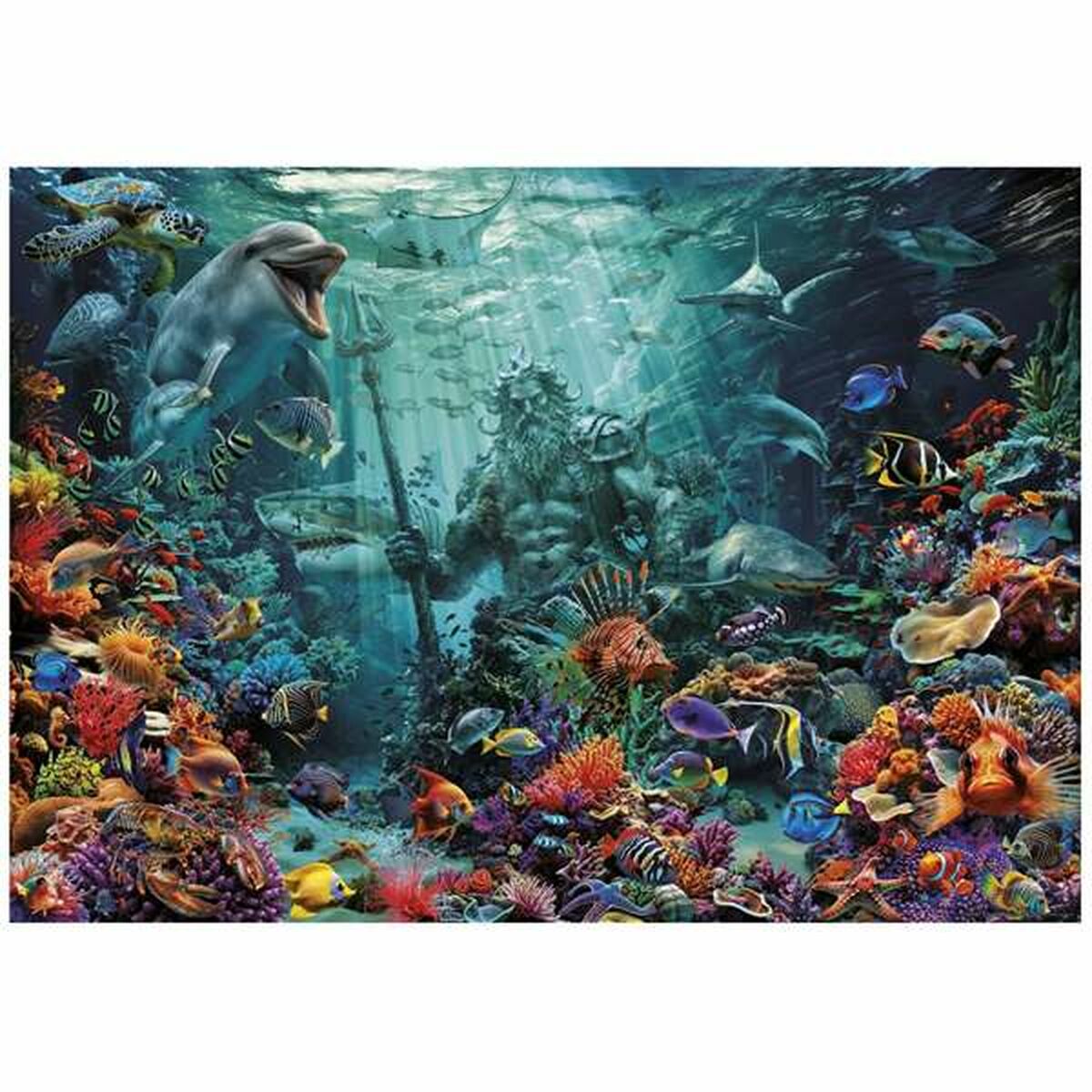 Pussel Educa Poseidon in a Coral Reef - 3