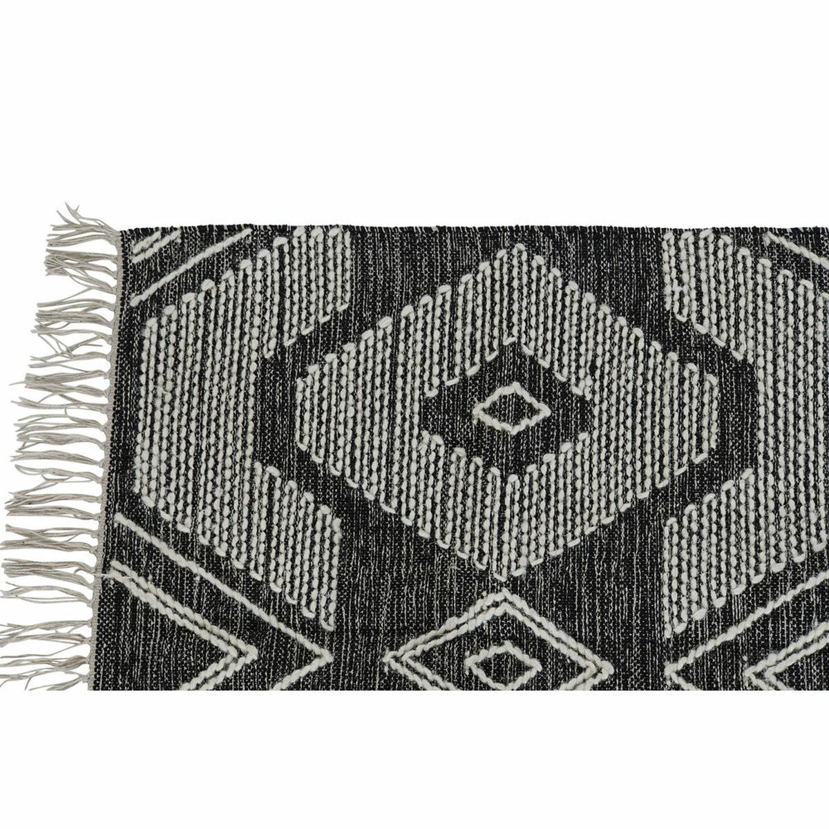 Matta DKD Home Decor Vit Svart Bomull (120 x 180 x 1 cm) - 5