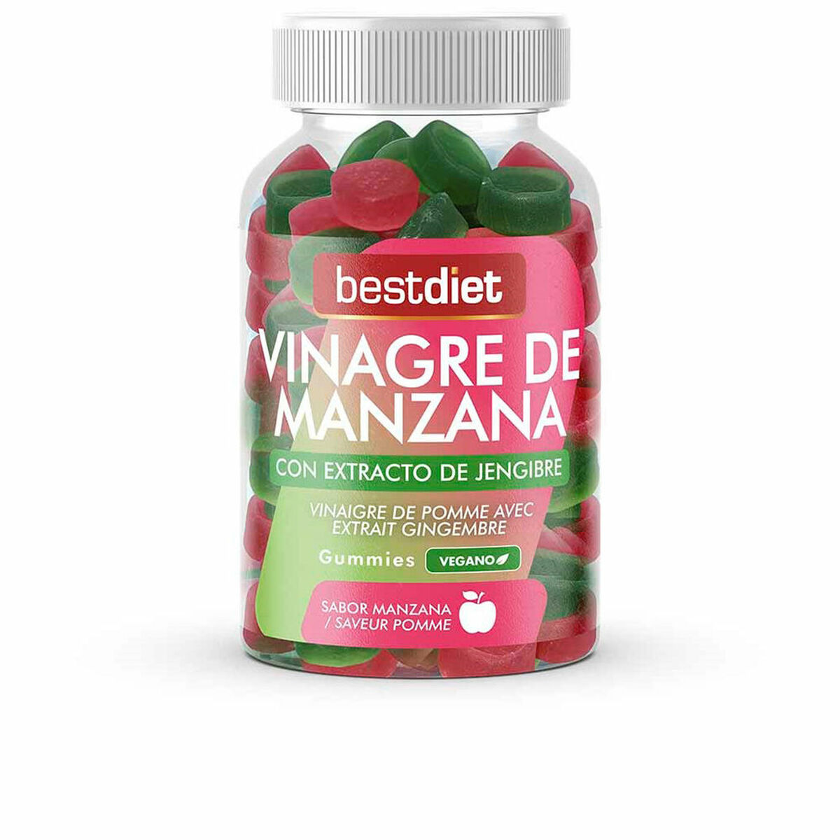 Kosttillskott Best Diet Vinagre De Manzana Ingefära Äppelvinäger tandkött 60 antal